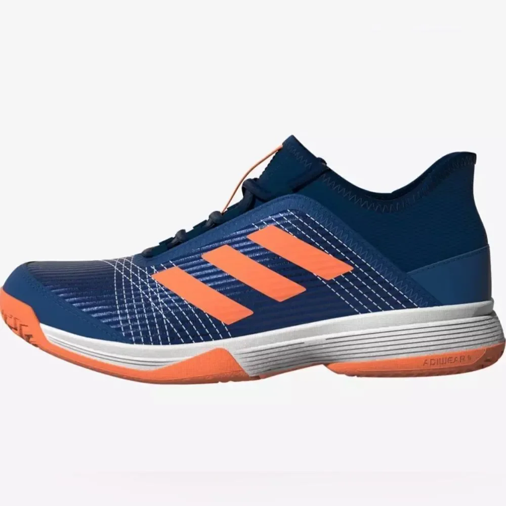 Adidas Kids' Blue and Orange Sneakers; Size 3.5 but fits women’s Size 5 too!